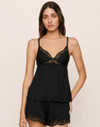 Beatrix Cami and Short Set in Black