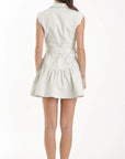 Nysa Denim Mini Dress in Jelly Mint