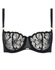 Lace Unlined Plunge Bra in Black