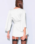 Angel Sleeve Robe in Creme