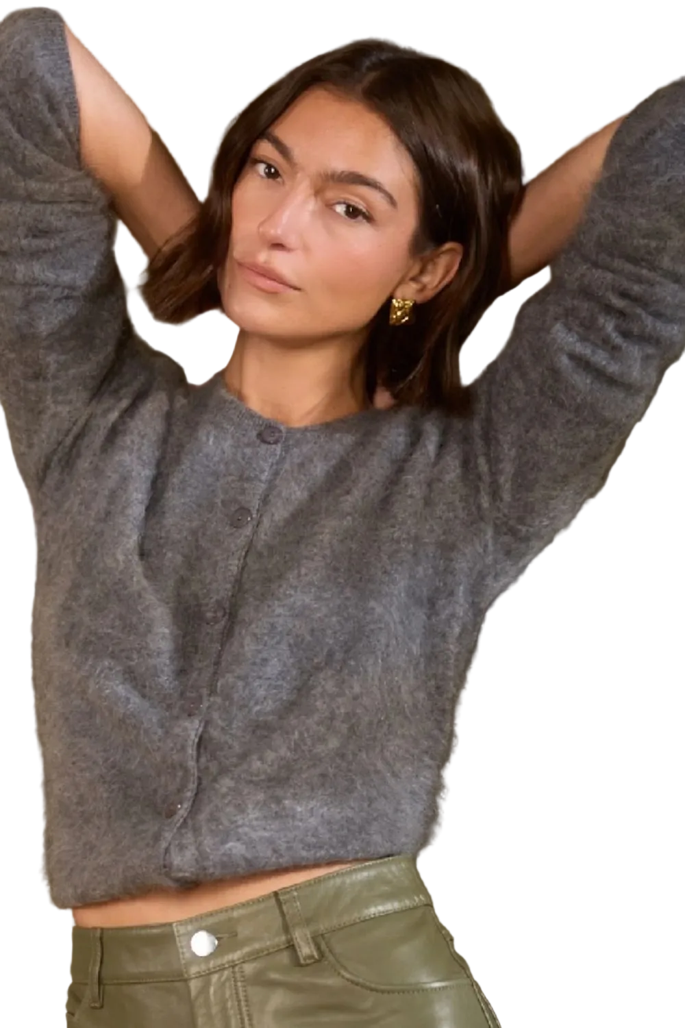 Benning Cashmere Cardigan in Coal