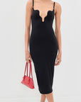 Le Stretch U-Plunge Midi Dress