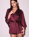 Angel Sleeve Robe in Blood Red