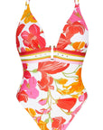 Envolee Florale Non Wire Swimsuit Plunging Neckline in Bouquet Floral