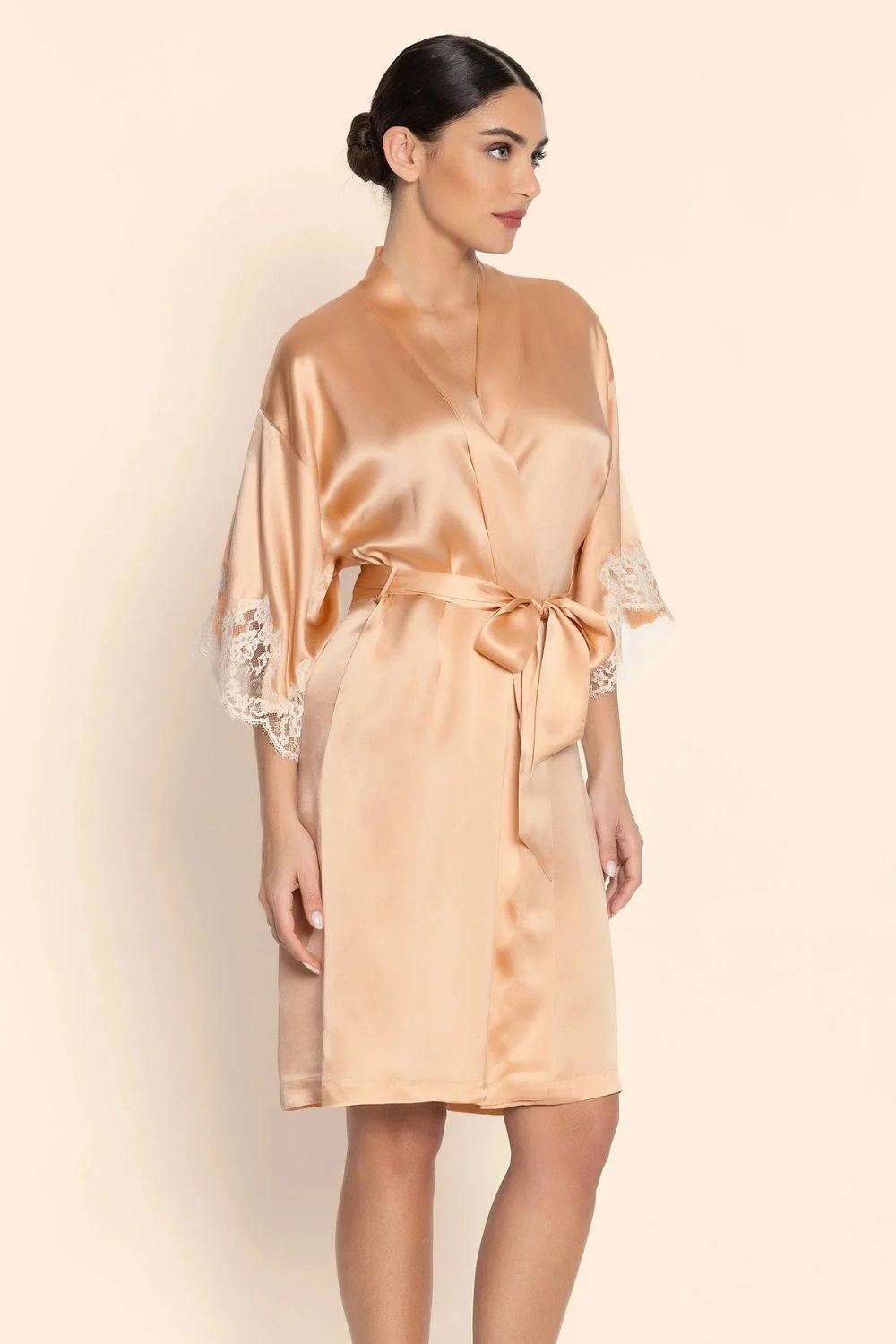Splendeur Soie Robe in Peche