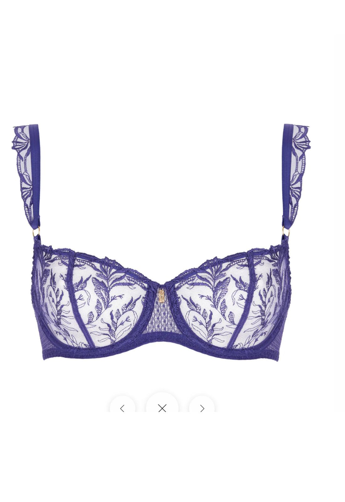 Hidden Treasure Underwired Half Cup Bra in Iris Bloom
