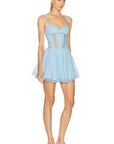 Short Gardenia Dress in Blue Arctic