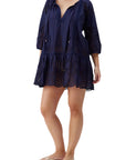 Ashley Kaftan in Navy