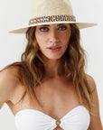 Kate Hat in Beige/Ribbon Belt