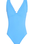 Ines V-Neck One-Piece in Hydrangea