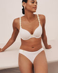 Avero Padded Heart Shaped Bra in Ivory Petal