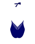 Ajourage Couture Non Wire Swimsuit Plunging Neckline in Outremer
