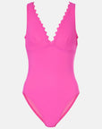 Ines V-Neck One-Piece in Zinnia