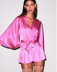 Angel Sleeve Robe in Pink Desire