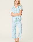 Dogs Playing Golf Short Sleeve and Pants PJ Set in Light Blue