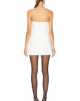 Sans Faff Laurent Mini Button Dress in White