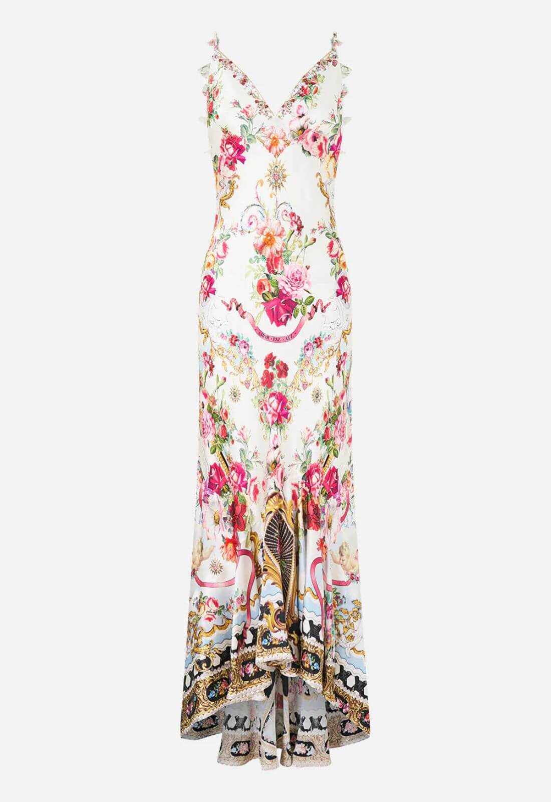 V-Neck Slip Dress in Torero Libertine
