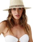 Kate Hat in Beige/Ribbon Belt