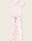 Pink Cocktails Short Sleeve and Pants PJ Set