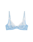 Sheer Tulle Demi Bra in Light Sky