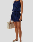 Melissa Odabash Chelsea Cover Up in Navy Color: Navy Size: XS, S, M, L at Petticoat Lane  Greenwich, CT