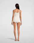 Elegance Satin Wool and Silk V-Neck Camisole 