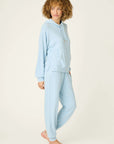 Western Blooms Jogger and Hoodie Set in Dream Blue