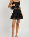 Hortens Short Skirt in Black