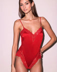 Venus Lace Teddy in Rouge