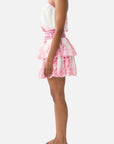 Shirred Waist Mini Dress in Livin La Vida Rosa