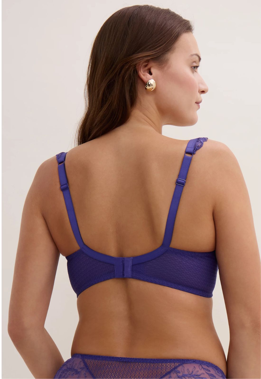 Hidden Treasure Underwired Half Cup Bra in Iris Bloom