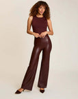 Faux Leather Wide Leg Pant