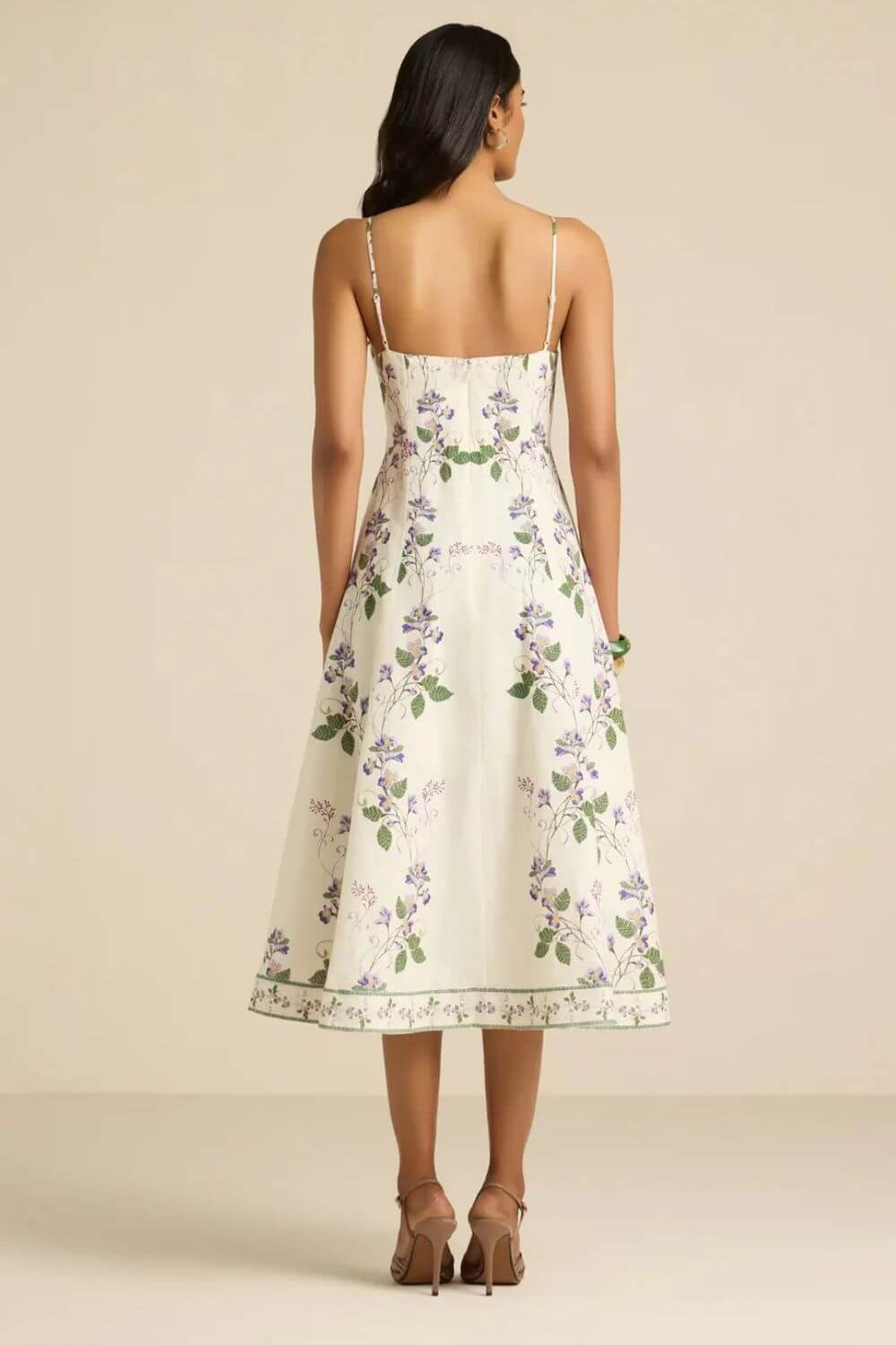 Anya Midi Dress in Ivory