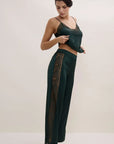 Midnight Whisper Cami and Pants Set in Mysterious Green