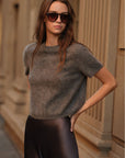 Eugeney Cashmere Top in Coal