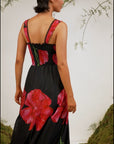 Crissy Long Dress in Black Blossom