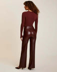 Faux Leather Wide Leg Pant