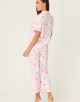 Pink Cocktails Short Sleeve and Pants PJ Set