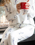 Stylish Skiers Long Pj Set