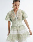 Marion Mini Dress in Green