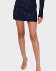 Florcienta Lace Skirt in Navy