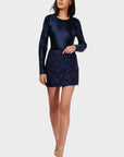 Florcienta Lace Skirt in Navy