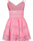 Satien Short Dress in Rose Quartz