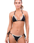 Cotton Chain Bikini Set in Black