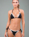 Cotton Chain Bikini Set in Black