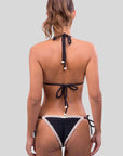 Cotton Chain Bikini Set in Black