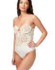 Delmara Corset Bodysuit in Ceramic