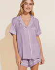 Gisele Relaxed Short PJ Set in Lavender/Ivory