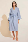 Nautico Long Robe in Wedgewood Blue/White