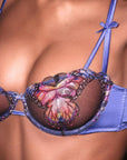 Butterfly Embroidery Balconette Bra